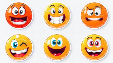 Wall Mural - funny comic Smiley collection