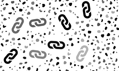 Poster - Abstract seamless pattern with chain symbols. Creative leopard backdrop. Illustration on transparent background