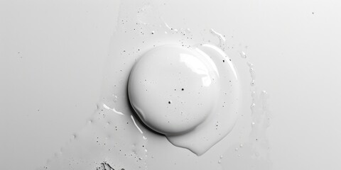 Poster - A detailed view of a small white button on a wall, suitable for use in decorative or design-related contexts