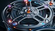© naphat - Close-up of retro film projector buttons, celebrating world audiovisual heritage day, more clarity with clear light and sharp focus, high detailed