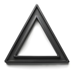 Poster - Geometric Matte Black Metal Frame with Triangular Patterns in Minimalist Concept Image