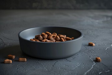 Poster - A bowl filled with nuts sits on a table