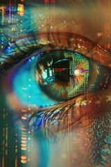 Poster - Close-up shot of a person's eye with detailed features