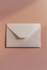 Poster - A simple white envelope sits on a bright pink background