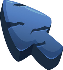 Poster - Blue stone cursor representing clicking and browsing on a computer or website