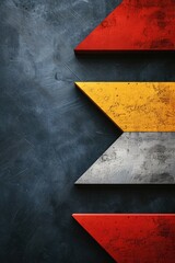 Poster - Three colorful arrows with bold designs pointing in different directions