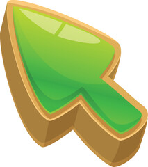 Poster - Cartoon mouse cursor pointing at something, 3d illustration of web pointer clicking