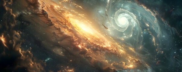Poster - Cosmic Swirls of Boundless Visualization of Creative Potential