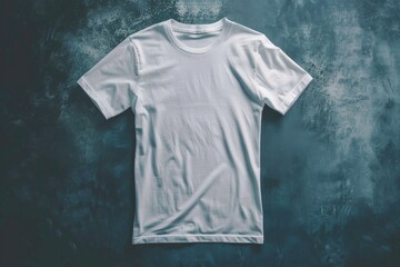 Aufkleber - A simple design featuring a white t-shirt on a blue background, perfect for branding or promotional purposes