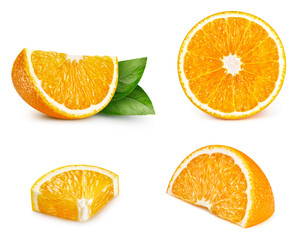 Wall Mural - Orange isolated on white background