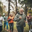 © Tetiana - Joyful Group of Middle-Aged Friends Enjoying Sports and Nutrition in a Lively Outdoor Setting