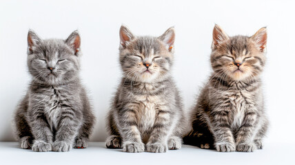 Wall Mural - A British Shorthair Kitten Full of Fluff and Love