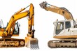 © Tetiana - Exploring Two Distinct Excavator Models At A Construction Site During Daytime Work Hours