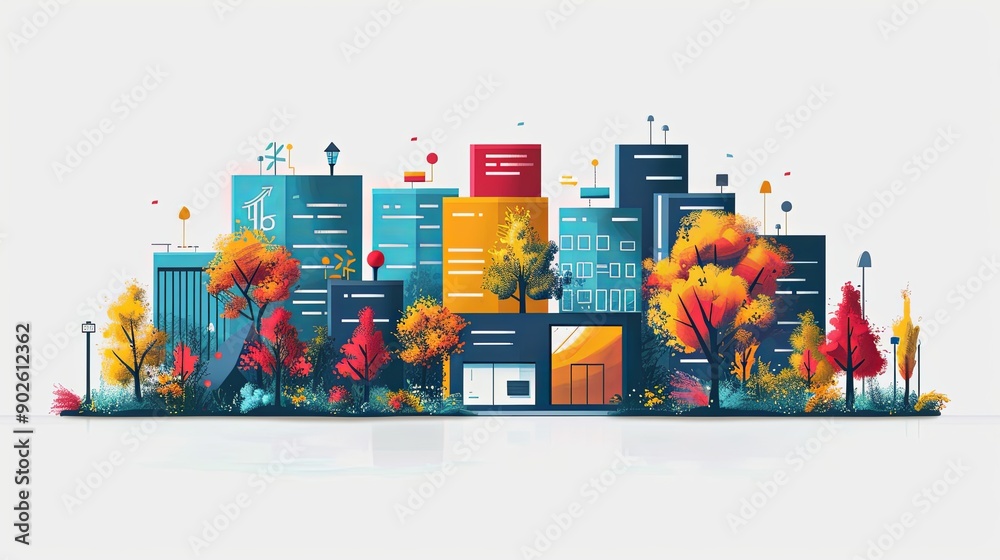 business concept flat vector illustration. Set of landing page design ...