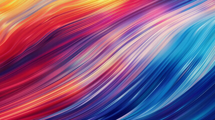 Poster - Abstract backdrop with colorful stripes in motion. Vibrant color lines and textured fibers create a dynamic banner. The gradient pattern and wallpaper design offer a versatile graphic resource.