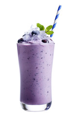 Canvas Print - PNG Blueberry smoothie milkshake drink fruit.