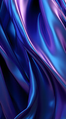 Digital holographic purple and blue wrinkled aluminum foil abstract graphic poster background