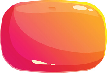 Poster - Simple red and orange rounded rectangle shape glowing on white background