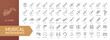 © Paul Kovaloff - Musical instrument line icon set. Strings, winds, keyboards, percussion. Vector illustration. Collection