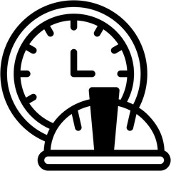 Wall Mural - Vector Icon Working Hours, Clock, Hours, Time, Working Time