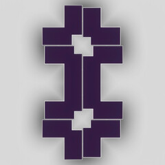Leinwandbilder - Squares and rectangles create a dynamic colored pattern. 3d rendering illustration