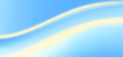 Fototapete - Smooth abstraction summer background template. Beautiful Waves of blue and cream gradation lines. Beautiful abstraction of blue and cream gradient wallpaper. Calming tropical aesthetic. Vector.