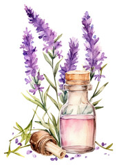 Wall Mural - PNG Lavender flower bottle purple.