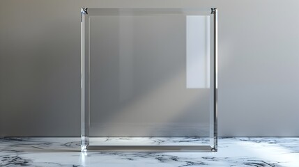 Poster - transparent acrylic frame with sharp clean edges modern concept