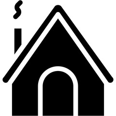 Sticker - Vector Icon House, Homepage, Buildings, UI, Winter