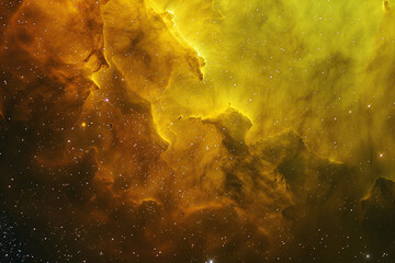 yellow nebula, space background