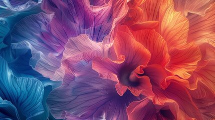 Wall Mural - Chromostereopsis effect where certain color combinations appear to be at different depths