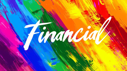 Poster - Abstract brushstroke background symbolizing the idea of economic independence