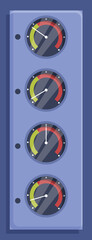 Poster - Control panel is showing key performance indicators with color scales