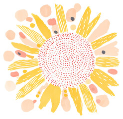 Poster - PNG Sun art backgrounds sunflower.