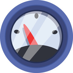 Poster - Round barometer with red needle pointing up indicating increasing pressure