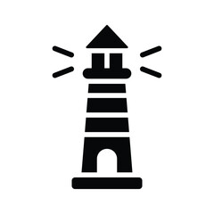 Wall Mural - Let our charming Lighthouse Vector Icon guide you through stormy seas and calm waters alike