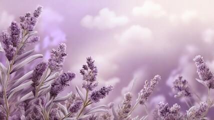 Canvas Print - lavender flowers in the garden