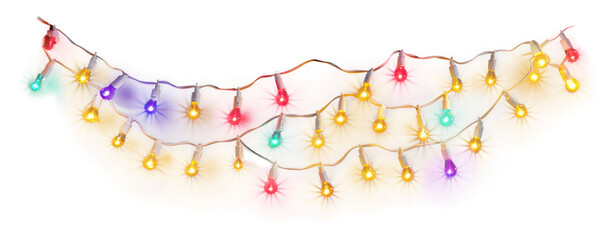 Poster - PNG Christmas light line jewelry christmas lights white background.