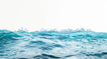 Poster - Isolated high quality image of fresh blue water on a white background