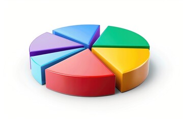 Aufkleber - A colorful pie chart displayed on a plain white background, suitable for data visualization and statistical presentations