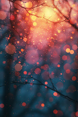 Poster - Abstract art piece with resin and glitter, highlighted by subtle lens aberrations and soft light leaks,