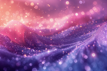 Poster - Close-up of glittering resin art, enhanced by bokeh effects and soft fog for a dreamy, cinematic look,