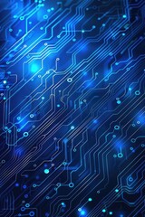 Poster - A detailed view of electronic components and wires on a computer circuit board