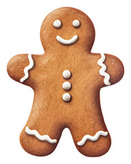 Wall Mural - PNG Ginger bread man gingerbread cookie food.