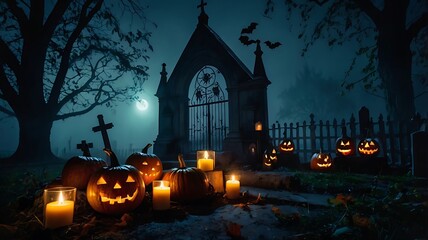 Wall Mural - halloween scene