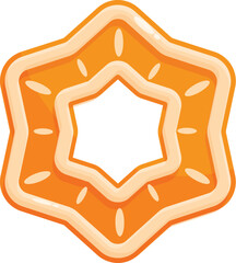 Poster - Sweet star shaped treat with icing, perfect for christmas, parties, birthdays, or any occasion