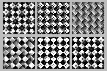 Poster - Geometrical  circle pattern background set -   vector graphic from dots and circles