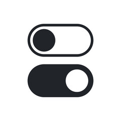 Wall Mural - set of basic toggle switches in different variation. user interfaces buttons. vector icons in flat s