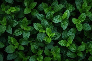 Poster - Green Leaves Texture Background