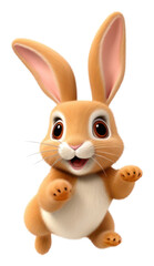 Sticker - PNG Cartoon animal mammal rabbit.